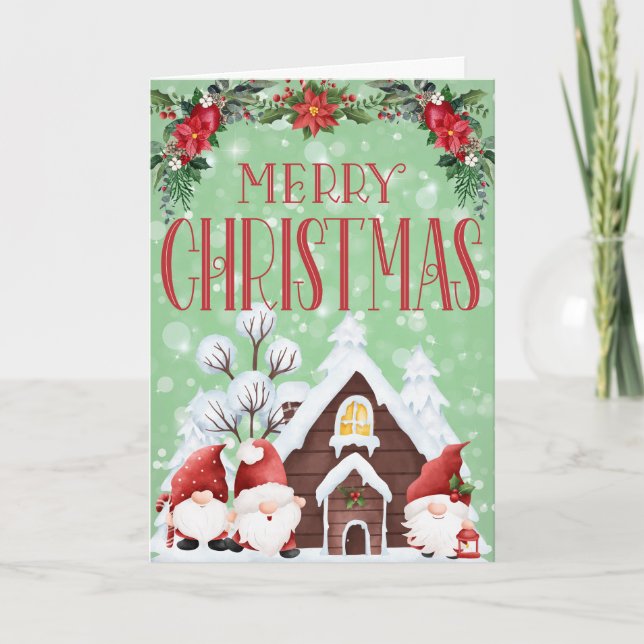 Cartes Pour Fêtes Annuelles Nains de Noël (Devant)