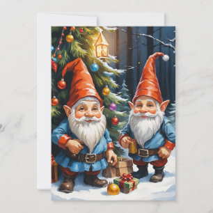 Cartes Pour Fêtes Annuelles Nains Drôles Branchés Fantaisistes Fantastiques Pa