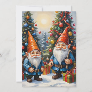 Cartes Pour Fêtes Annuelles Nains Drôles Branchés Fantaisistes Fantastiques Sa
