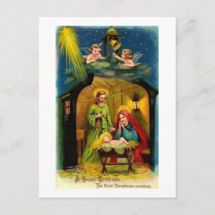Cartes Pour Fêtes Annuelles Naissance de Noël Vintage de Jésus