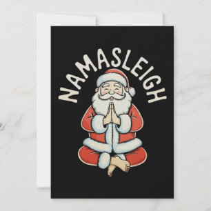 Cartes Pour Fêtes Annuelles Namasleigh Santa Sleigh Namaste Yoga Méditation
