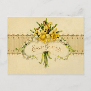 Cartes Pour Fêtes Annuelles Narcissus Daffodil Lily of The Valley Easter