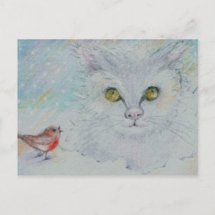 Cartes Pour Fêtes Annuelles Narnia regarde le Robin dans une trêve de Noël dif