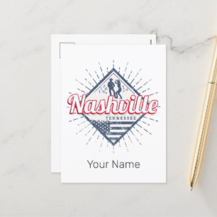 Cartes Pour Fêtes Annuelles Nashville City Tennessee États-Unis Vintage USA