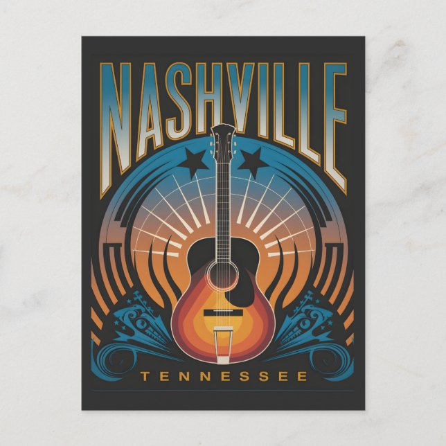 Cartes Pour Fêtes Annuelles Nashville, TN - Music City USA (Devant)