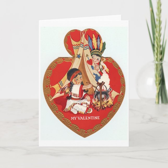 Cartes Pour Fêtes Annuelles Natif américain Valentine (Devant)