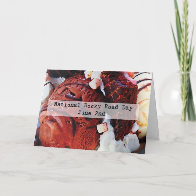 Cartes Pour Fêtes Annuelles National Rocky Road Day Funky Holiday Card (Devant)