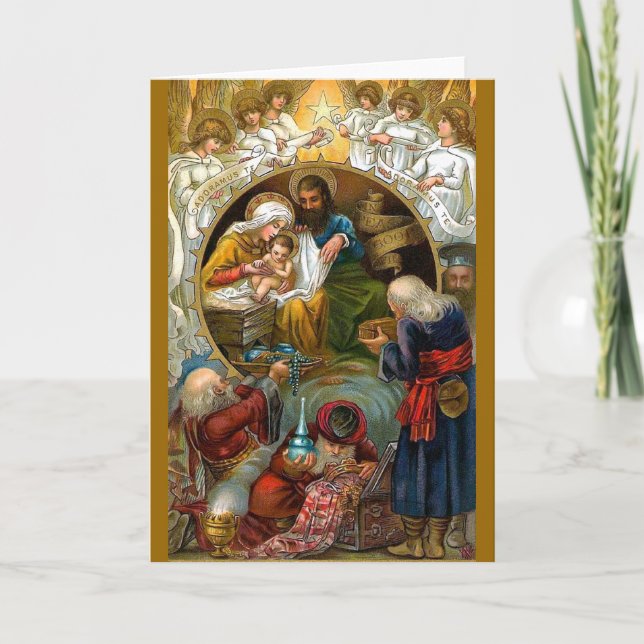 Cartes Pour Fêtes Annuelles Nativité (Devant)