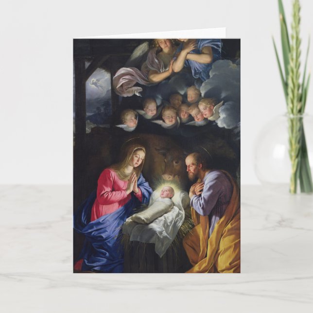 Cartes Pour Fêtes Annuelles Nativité (Devant)