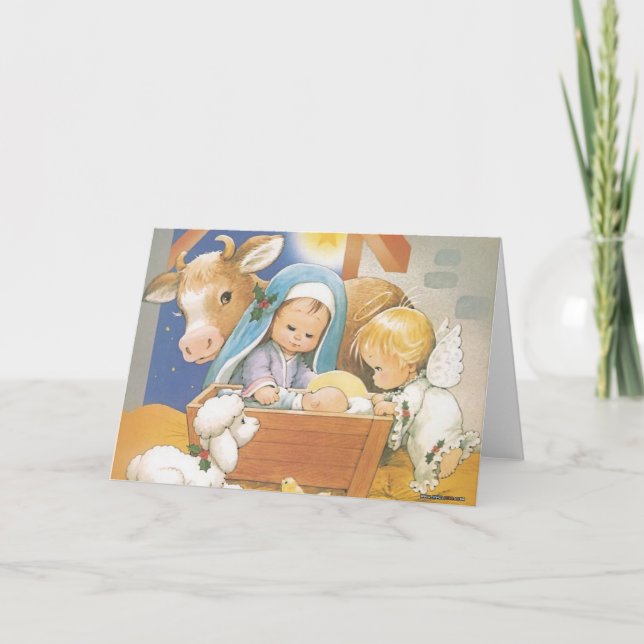 Cartes Pour Fêtes Annuelles Nativité (Devant)