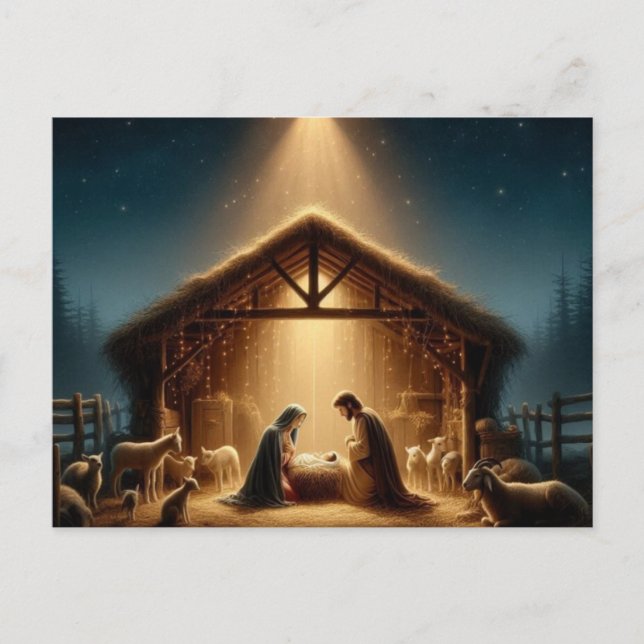 Cartes Pour Fêtes Annuelles Nativité (Devant)