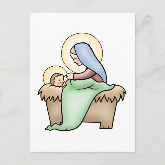 Cartes Pour Fêtes Annuelles Nativité (Devant)