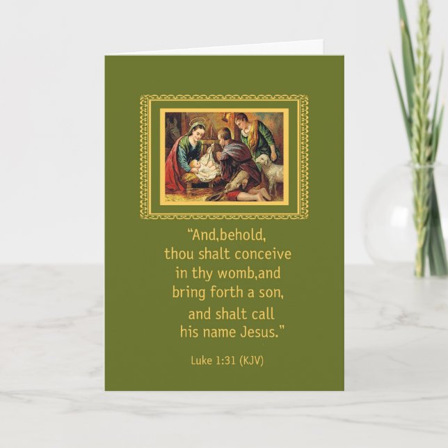 Cartes Pour Fêtes Annuelles Nativité (Devant)