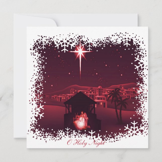 Cartes Pour Fêtes Annuelles Nativité (Devant)