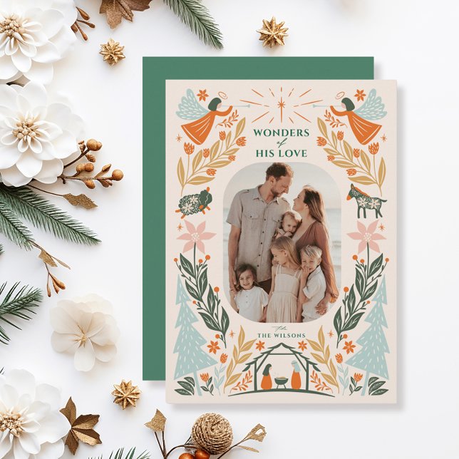 Cartes Pour Fêtes Annuelles Nativité Angles 2 Photo Noël (Créateur téléchargé)