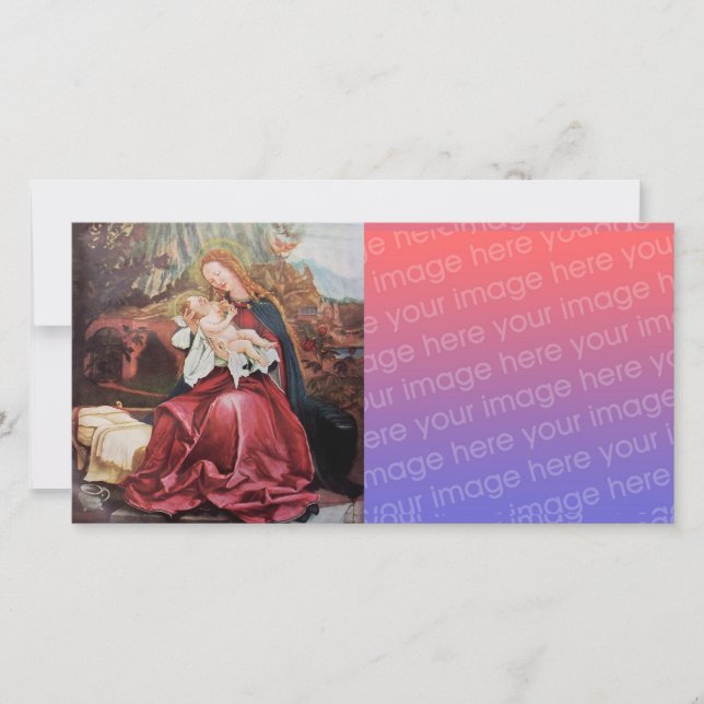 Cartes Pour Fêtes Annuelles NATIVITÉ AVEC ANGELS - MAGIE DE NOËL Digital (Devant)