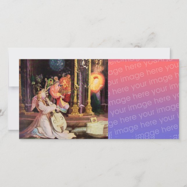 Cartes Pour Fêtes Annuelles NATIVITÉ AVEC ANGELS - MAGIE DE NOËL Digital (Devant)