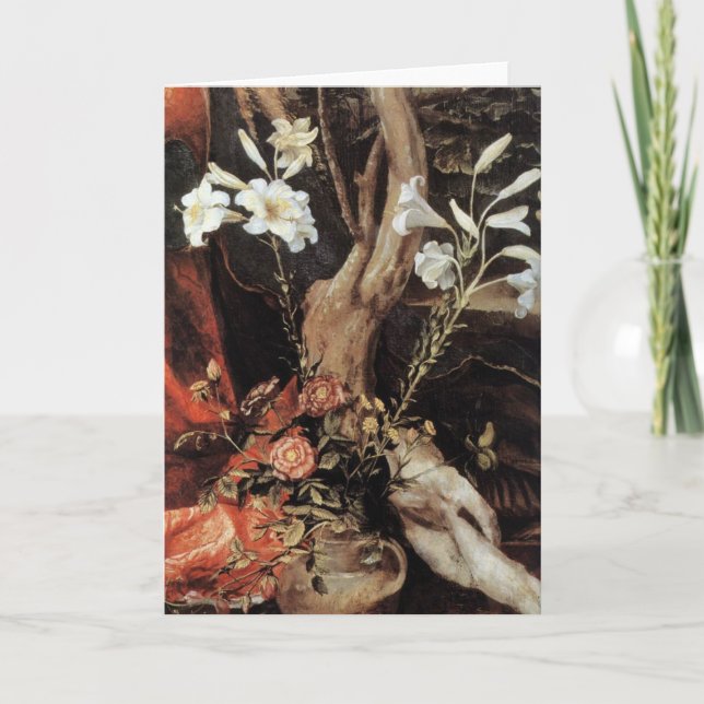 CARTES POUR FÊTES ANNUELLES NATIVITÉ AVEC DES LILLES BLANCHES - MAGIE DE NOËL (Devant)