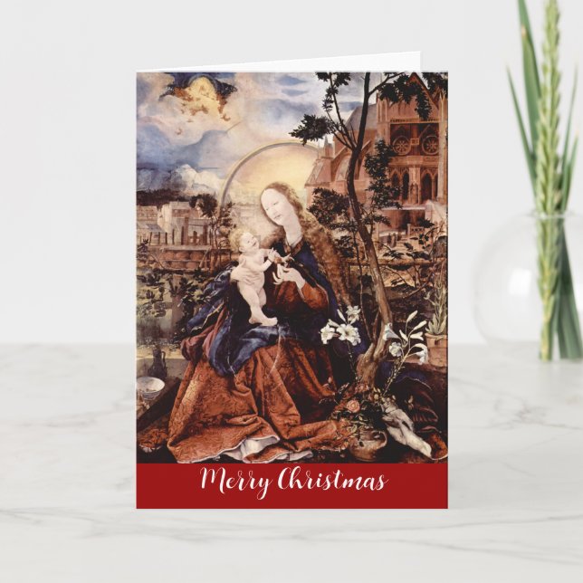 CARTES POUR FÊTES ANNUELLES NATIVITÉ AVEC DES LILLES BLANCHES - MAGIE DE NOËL (Devant)