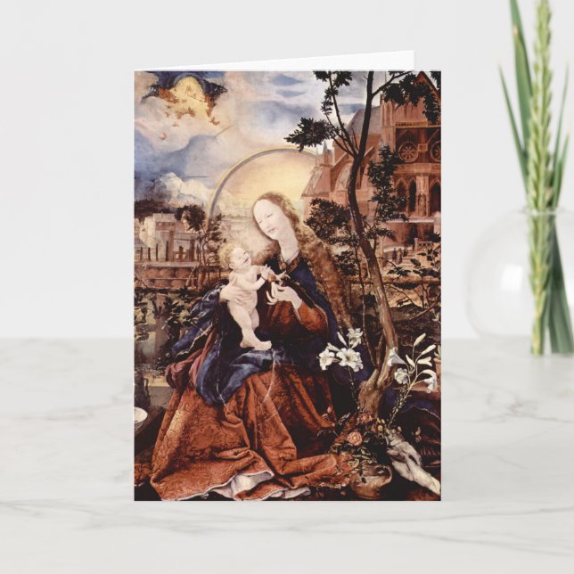 CARTES POUR FÊTES ANNUELLES NATIVITÉ AVEC DES LILLES BLANCHES - MAGIE DE NOËL (Devant)