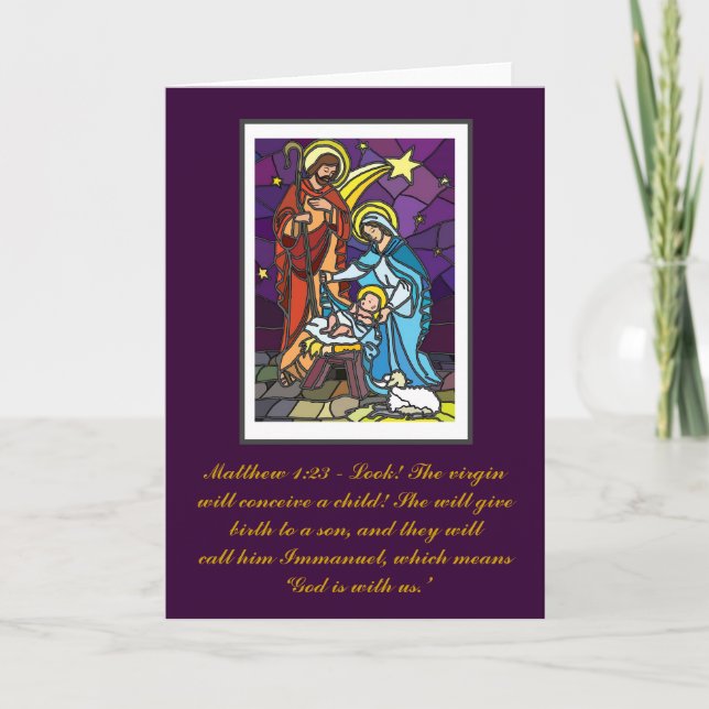 Cartes Pour Fêtes Annuelles Nativité de la Sainte Famille (Devant)