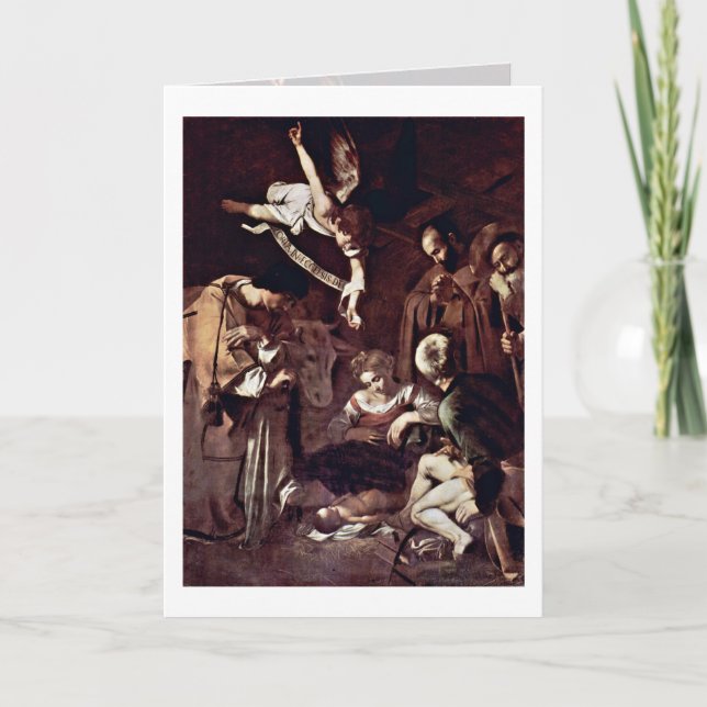 Cartes Pour Fêtes Annuelles Nativité De Michelangelo Merisi Da Caravaggio (Devant)