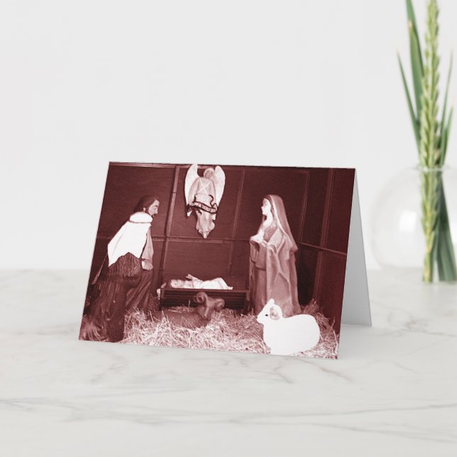 Cartes Pour Fêtes Annuelles Nativité de Noël (Devant)