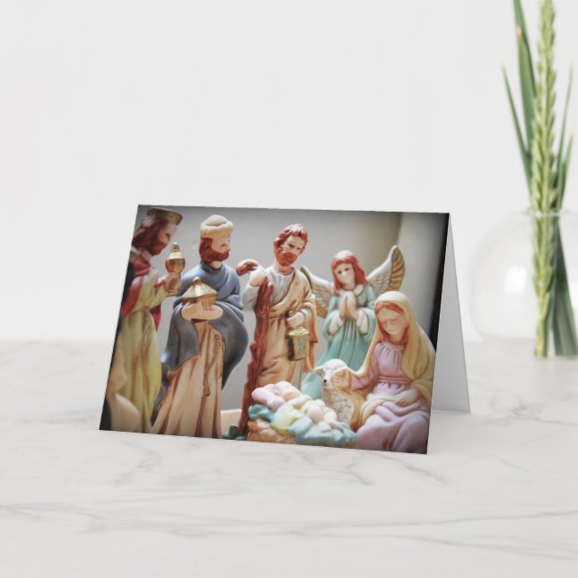 Cartes Pour Fêtes Annuelles Nativité de Noël Bébé Jésus (Devant)