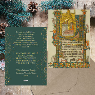 Cartes Pour Fêtes Annuelles Nativité de Noël Médiéval chrétien catholique
