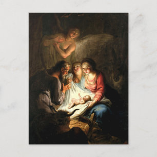 Cartes Pour Fêtes Annuelles Nativité de Noël Saint Nuit Art du 18ème siècle