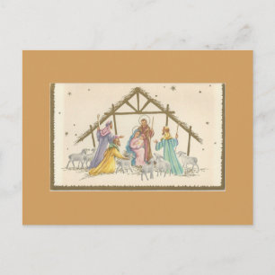 Cartes Pour Fêtes Annuelles Nativité de Noël Vintage