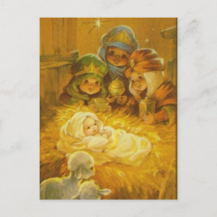 Cartes Pour Fêtes Annuelles Nativité de Noël Vintage