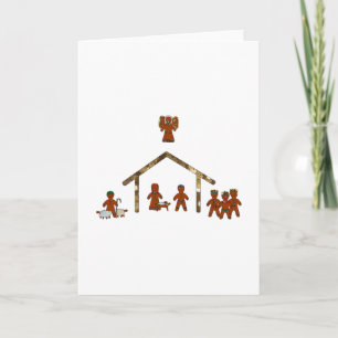 Cartes Pour Fêtes Annuelles nativité de pain d'épice de Noël