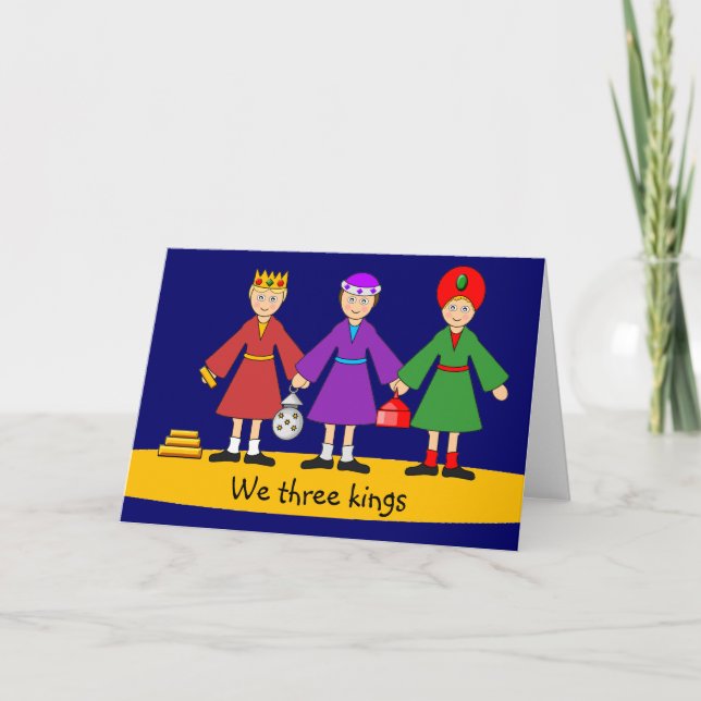 Cartes Pour Fêtes Annuelles Nativité des enfants - Nous trois rois (Devant)