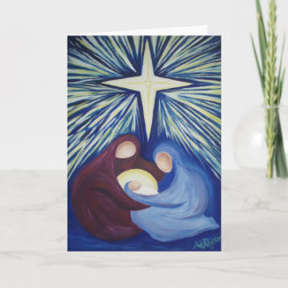 Cartes Pour Fêtes Annuelles Nativité des étoiles croisées