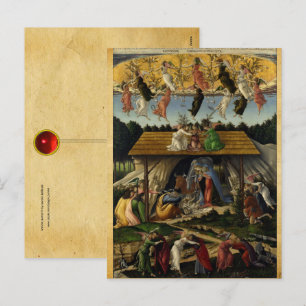 Cartes Pour Fêtes Annuelles NATIVITÉ MYSTIQUE de Sandro Botticelli ,Noël
