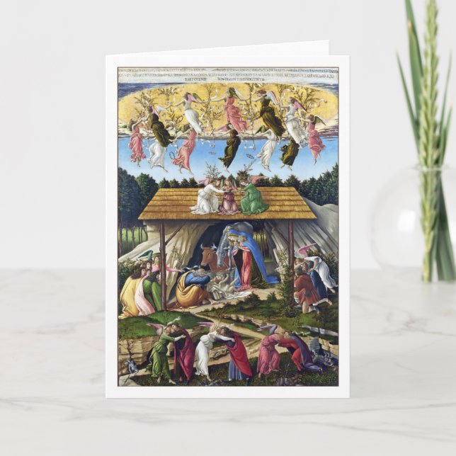 Cartes Pour Fêtes Annuelles Nativité mystique par Sandro Botticelli (Devant)