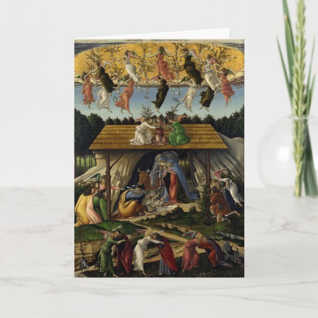 Cartes Pour Fêtes Annuelles Nativité mystique par Sandro Botticelli (Devant)