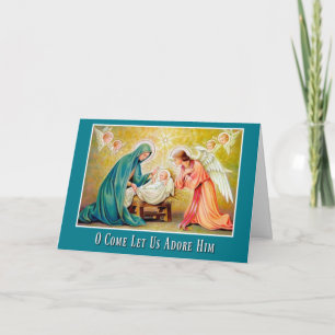 Cartes Pour Fêtes Annuelles Nativité Noël Vierge Marie Jésus Ange