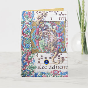 Cartes Pour Fêtes Annuelles NATIVITÉ Vieux Parchemin de Noël irlandais