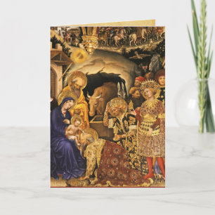 Cartes Pour Fêtes Annuelles NATIVITÉ Vieux Parchemin de Noël irlandais