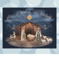 Nativity Glory To God Christmas Christian