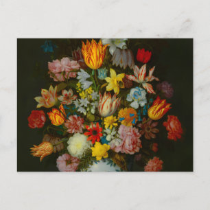 Cartes Pour Fêtes Annuelles Nature morte de fleurs dans un vase Wan-Li