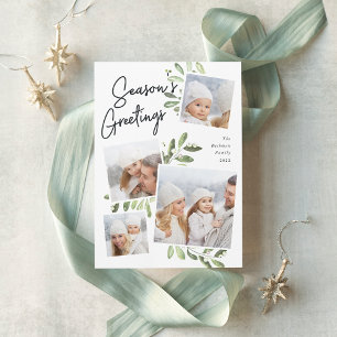 Cartes Pour Fêtes Annuelles Naturellement Joyeux Christmas Photo Collage