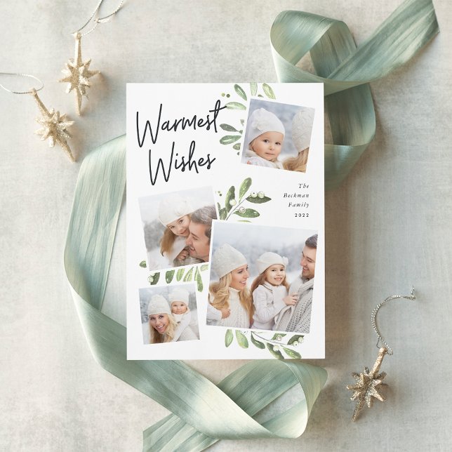 Cartes Pour Fêtes Annuelles Naturellement Joyeux | Christmas Photo Collage (Créateur téléchargé)