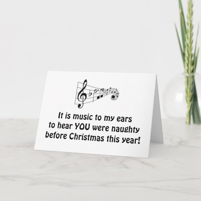 CARTES POUR FÊTES ANNUELLES "NAUGHTY" AVANT NOËL-BON-ET-JE L'ÉTAIS (Devant)