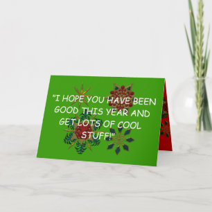 Cartes Pour Fêtes Annuelles Naughty Boy Christmas Card
