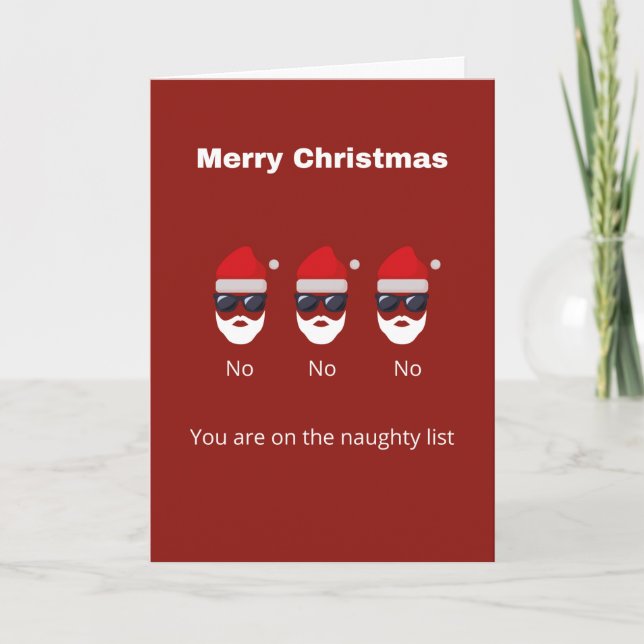 Cartes Pour Fêtes Annuelles Naughty Christmas (Devant)