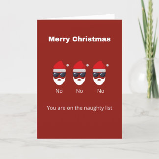 Cartes Pour Fêtes Annuelles Naughty Christmas