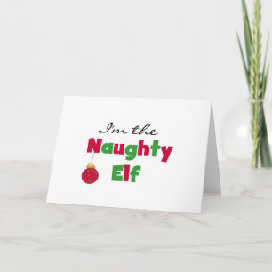 Cartes Pour Fêtes Annuelles Naughty Elf